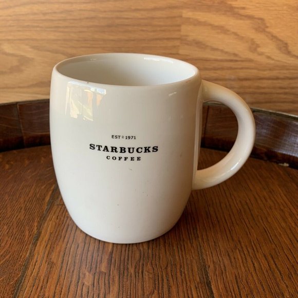 SOLD - Starbucks Coffee Mug Large Est 1971 White Classic 2008 14oz